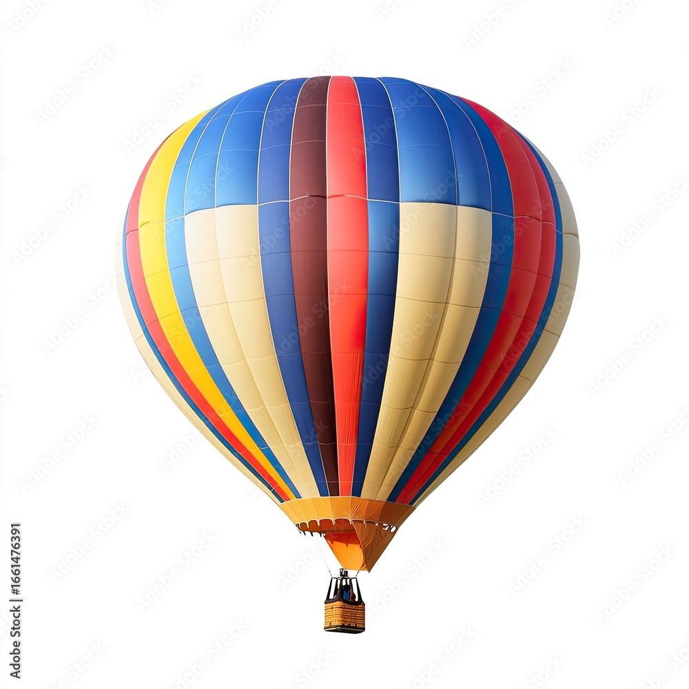 Obraz premium Colorful hot air balloon against white background (9)