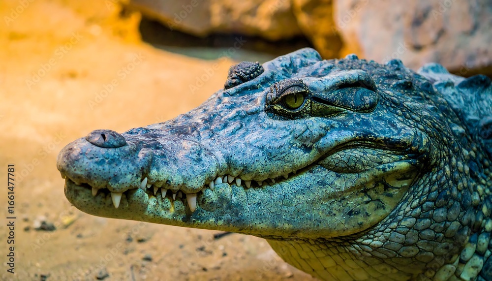 Fototapeta premium Crocodile closeup head profile