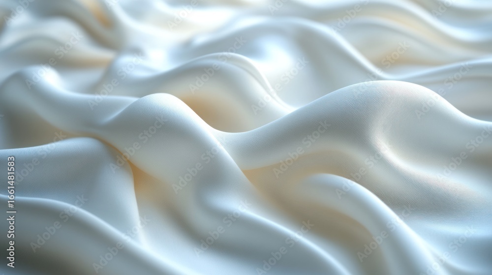 Obraz premium Soft Draped Cream Colored Fabric Texture