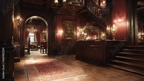 Stepping into a bygone era a grand manor s entrance whispers tales of history and intrigue warm