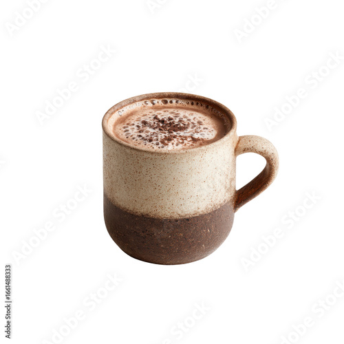 Warm Chocolate Drink in Rustic Mug - Cozy Winter Beverage