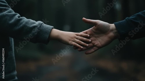 Wallpaper Mural Reaching Hands Child Touching Adult Hand Relationship Support Concept Torontodigital.ca