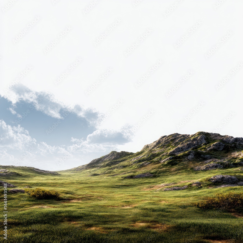 Fototapeta premium clear background 3D landscape PNG file