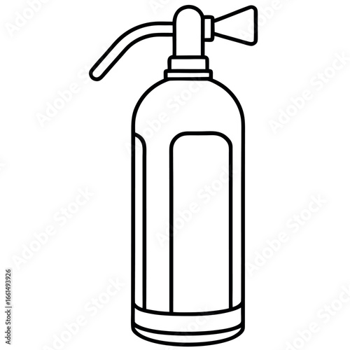 Fire Extinguisher Line Art Coloring Page Safety Theme