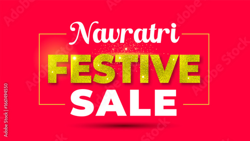 Navratri Festive sale promotion logo and ads design. Vector illustration
