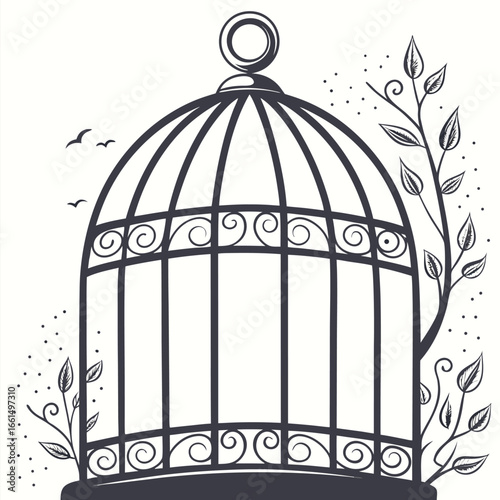 birds in cage