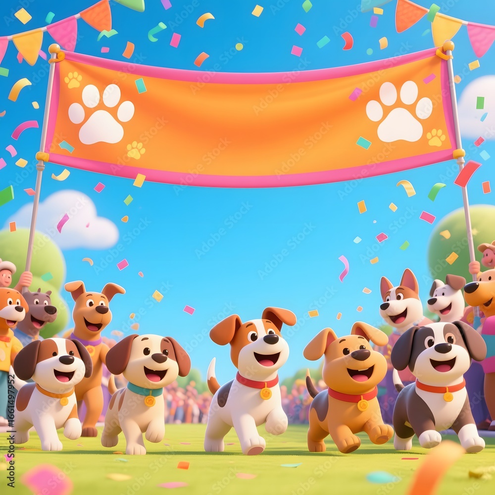 Naklejka premium kids with balloons