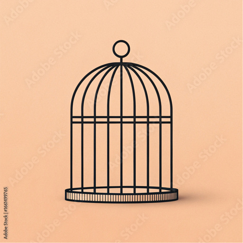 vintage birdcage with a bird