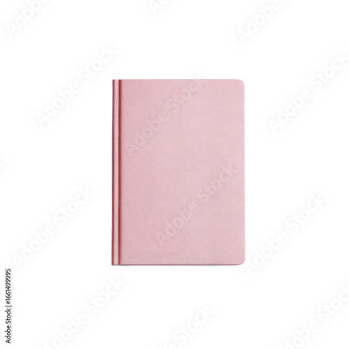 Blank Pink Notebook Mockup - Top View