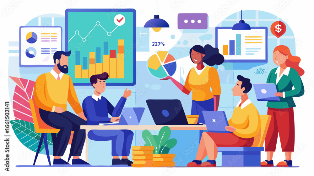 Naklejka premium business meeting in office