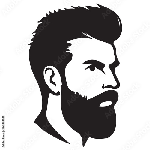 hairstyle designs for men silhouette  vector design,Silhouette hairstyles, vector haircuts, men’s hair trends, side profile views, hairstyle inspiration, haircut design, male grooming styles, 