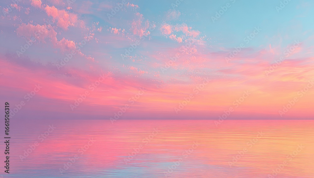 Fototapeta premium Pastel sunset over a tranquil sea