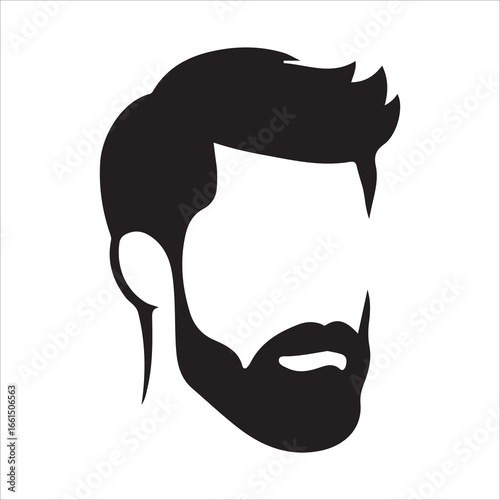 hairstyle designs for men silhouette  vector design,Silhouette hairstyles, vector haircuts, men’s hair trends, side profile views, hairstyle inspiration, haircut design, male grooming styles, 
