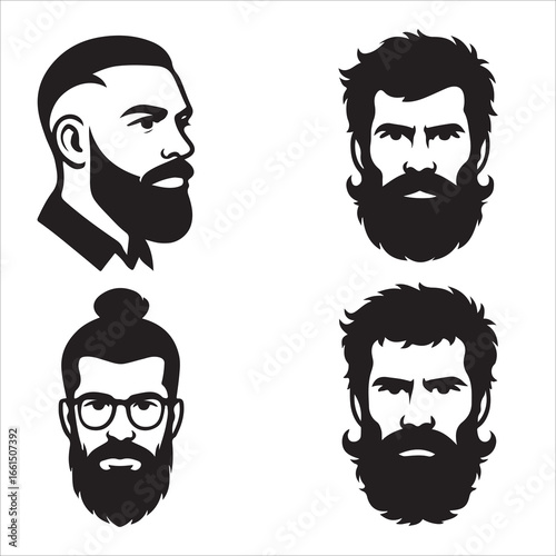 hairstyle designs for men silhouette  vector design,Silhouette hairstyles, vector haircuts, men’s hair trends, side profile views, hairstyle inspiration, haircut design, male grooming styles, 