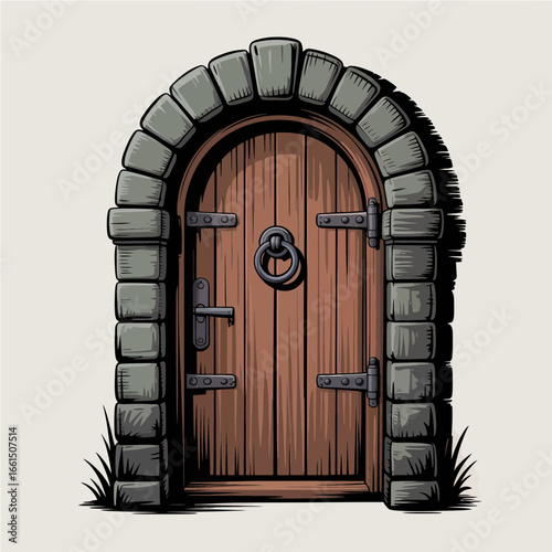 old wooden door