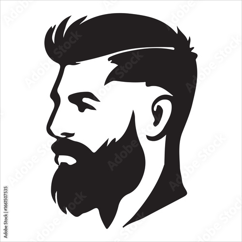hairstyle designs for men silhouette  vector design,Silhouette hairstyles, vector haircuts, men’s hair trends, side profile views, hairstyle inspiration, haircut design, male grooming styles, 