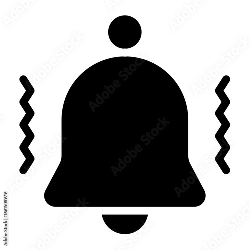 Alert glyph style vector illustration