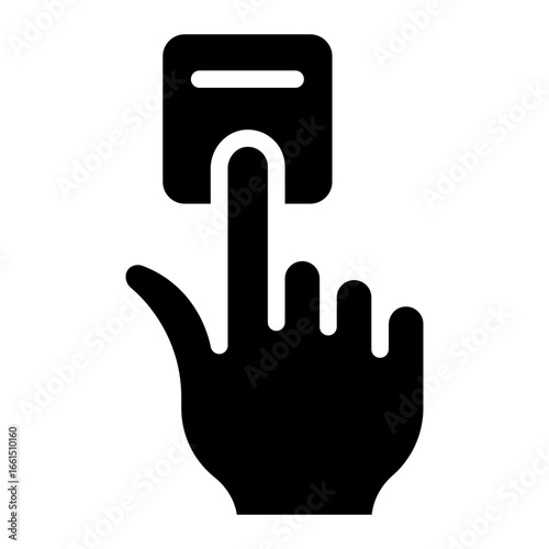 Bell glyph style vector illustration