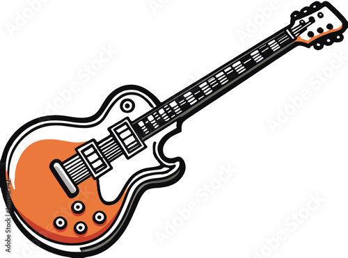 Illustration of an elegant electric guitar design for musical enthusiasts and creative inspiration