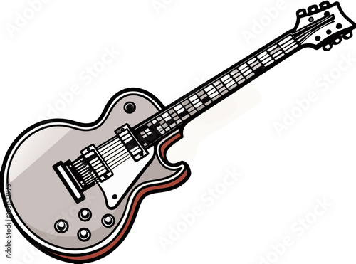 Illustration of an elegant electric guitar design for musical enthusiasts and creative inspiration