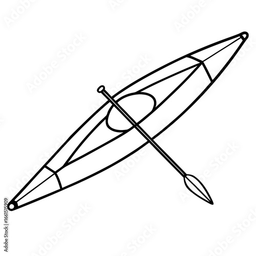 Kayak Finding Tranquility Kayak Alternatives Top Picks for Water Adventures Beyond icon line airt vactor outline Illustrations on white background.