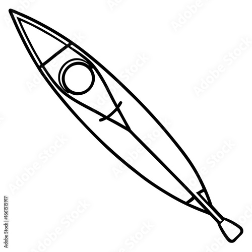 Kayak Finding Tranquility Kayak Alternatives Top Picks for Water Adventures Beyond icon line airt vactor outline Illustrations on white background.
