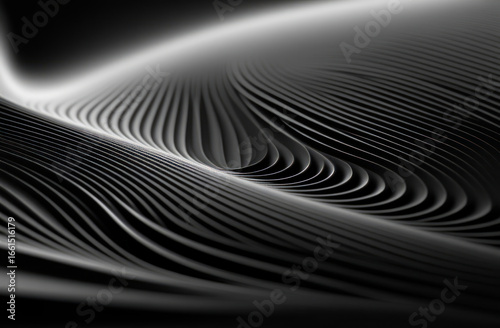 Black abstract  flowing wavy lines. Background for advertising, banners, postcards