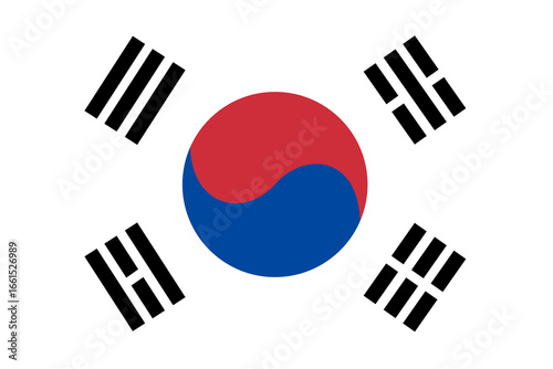 Flag of South Korea - vector illustration