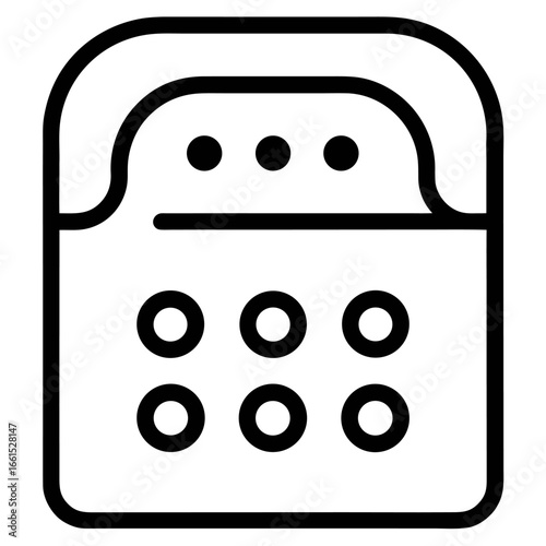 Braille icon vector on white background
