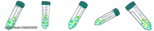 Scientific Centrifuge Tube with Sample Illustration for Biology and Chemistry Projects