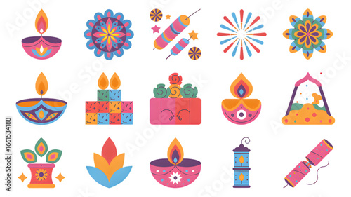 Diwali Festival Icons