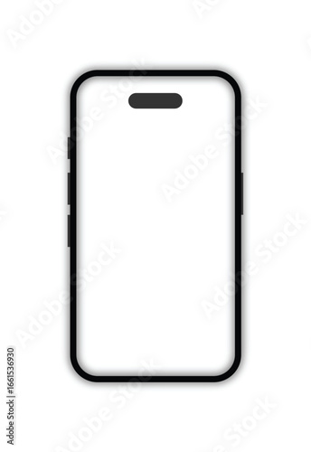 iPhone 17 pro / pro max mockup. mobile phone mockup front view. vector illustration. Brand new iphone 16 series mock up screen
