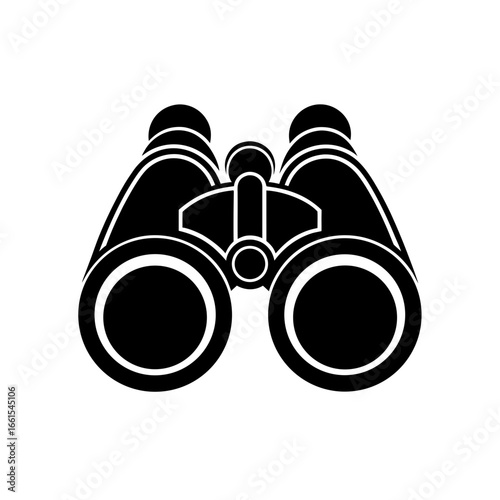 black silhouette of a birdwatcher s binoculars orn
