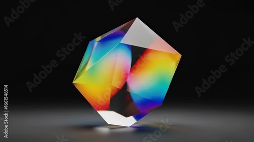 Rainbow Crystal Prism: A mesmerizing display of light and color.