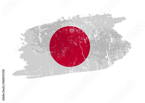 Japan  flag with grunge effect - vector illustration