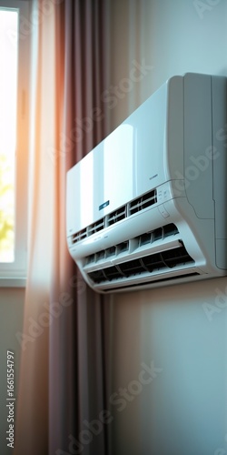 Air conditioner on wall. House comfort