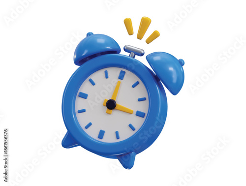 Alarm clock icon 3d render concept of Alarm icon on time management, Warning for time, timer clock icon vector illustration 