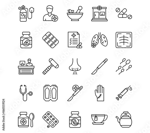 Medicine I Line Vector Icons