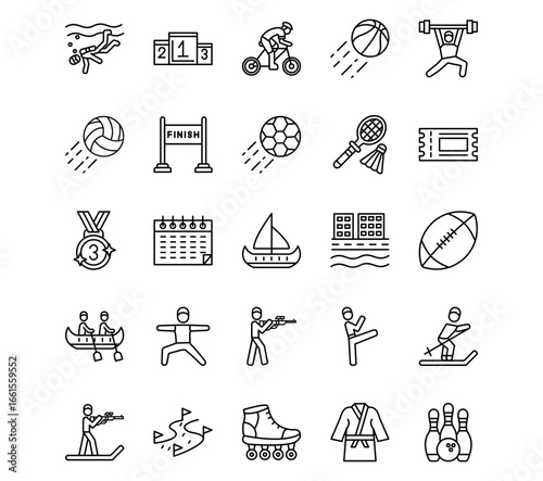 Olympics Line Vector Icons