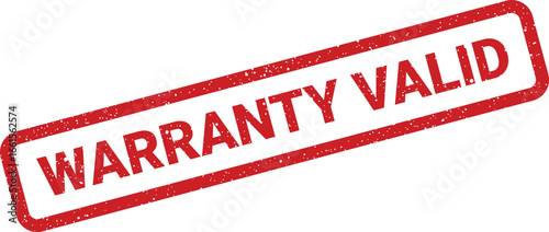 Distressed warranty valid rubber stamp imprint design, office document mark, label