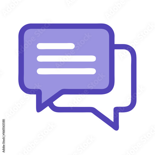 Chat bubble vector icon illustration for social media communication and messaging app interface design element