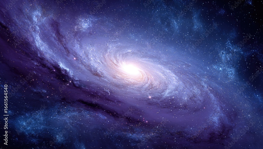 Fototapeta premium Spiral galaxy in deep space, vibrant colors