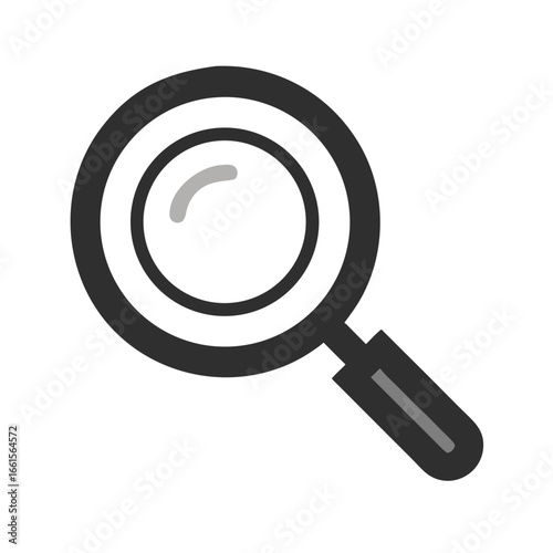 Magnifying glass search icon vector illustration for zoom in and finding information and discovery concept