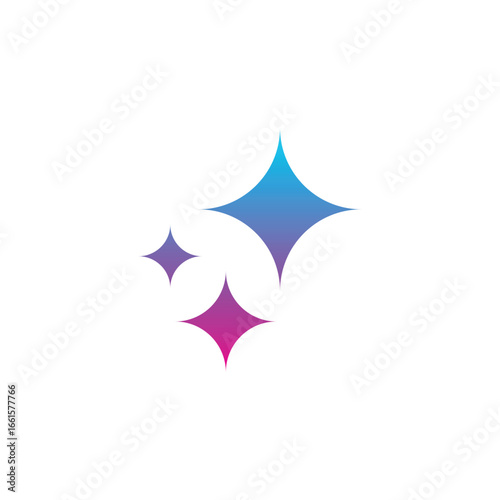 Ai gradient star logo design