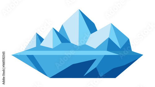 Geometric iceberg vector illustration scalable eps winter arctic cold landscape art