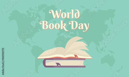World Book Day with Books and Reading Concept