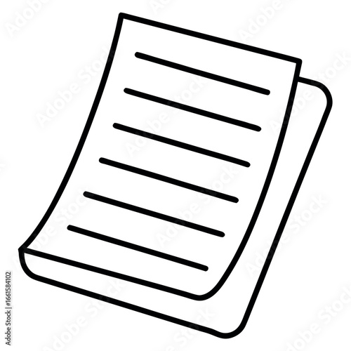 Income Tax File Line Art Illustration