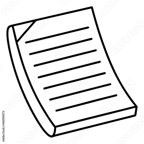 Tax Document Detailed Line Art Coloring Sheet