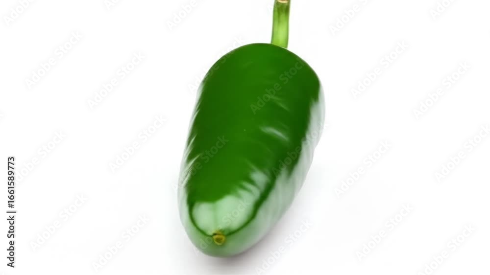 Single green chili pepper