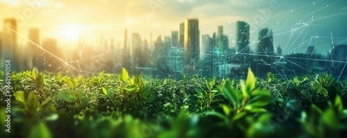 conceptual image showcasing the integration of green energy solutions and sustainable power engineering, highlighting future advancements in energy technology, Generative AI